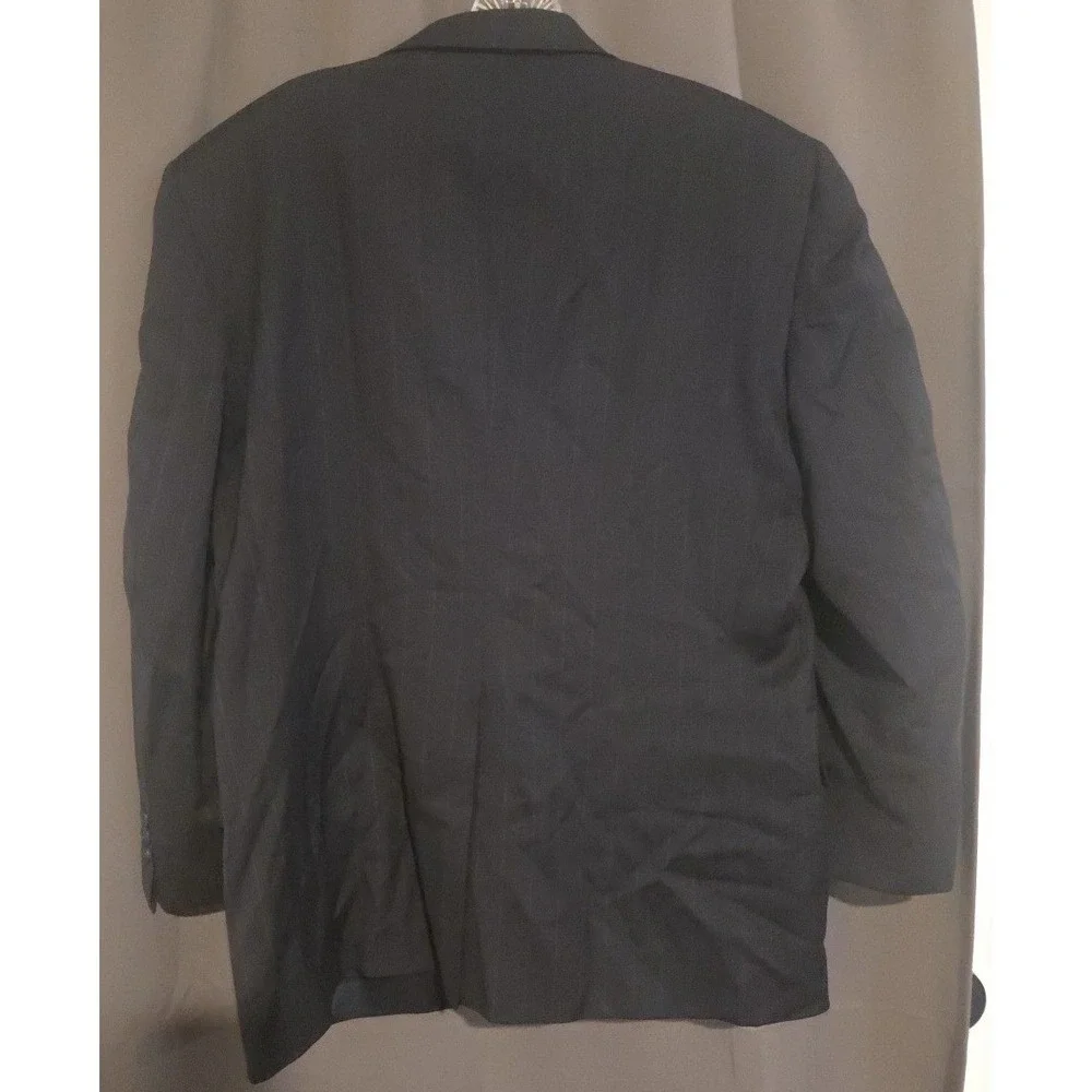 Botany 500 Couture Navy Blue Pinstripe Blazer, Men's 42R Sport Coat, Made in USA